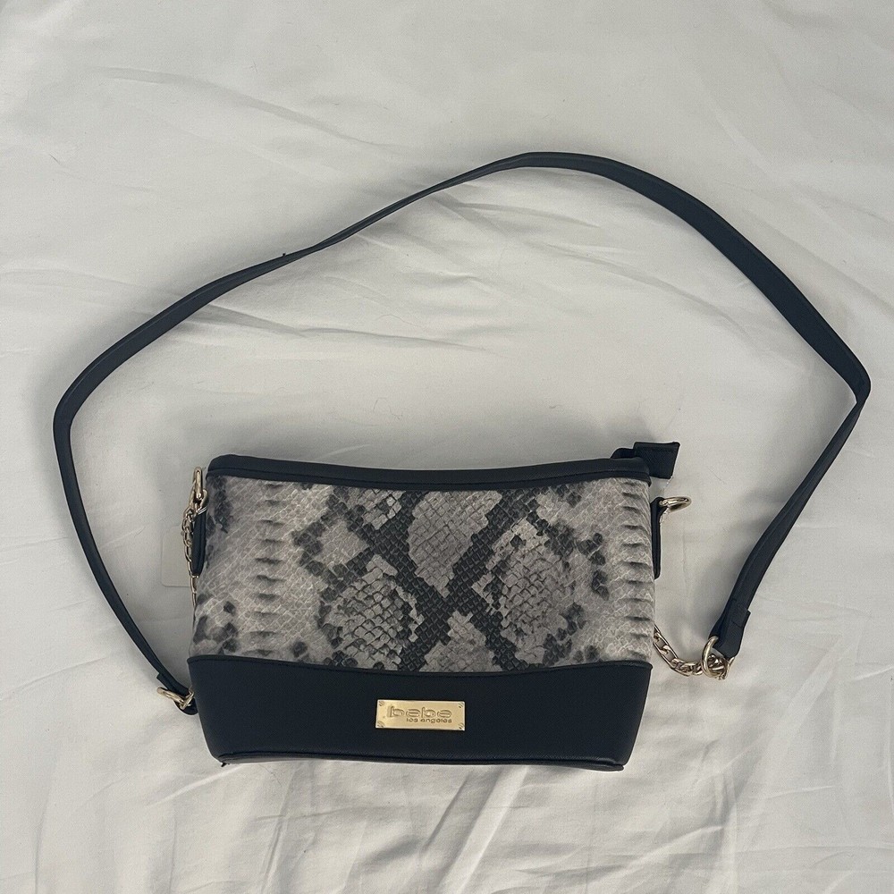 NWOT Bebe snake skin print vegan crossbody bag